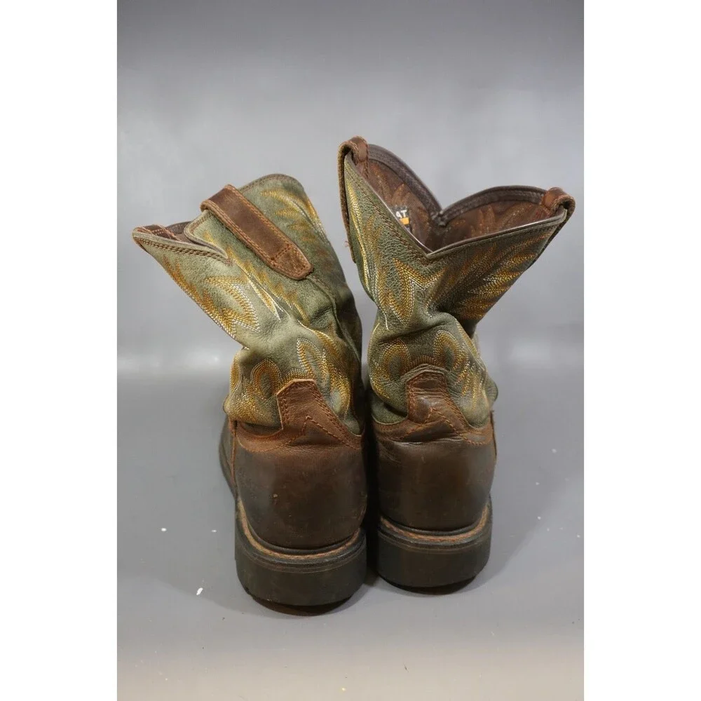Ariat Work Sierra Square Wide Steel Toe Pull On Boots Brown 10017434 Men's 10 EE